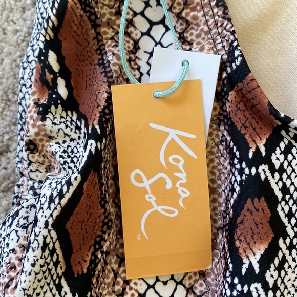 KONA SOL snake print one piece bathing suit - Picture 5 of 8